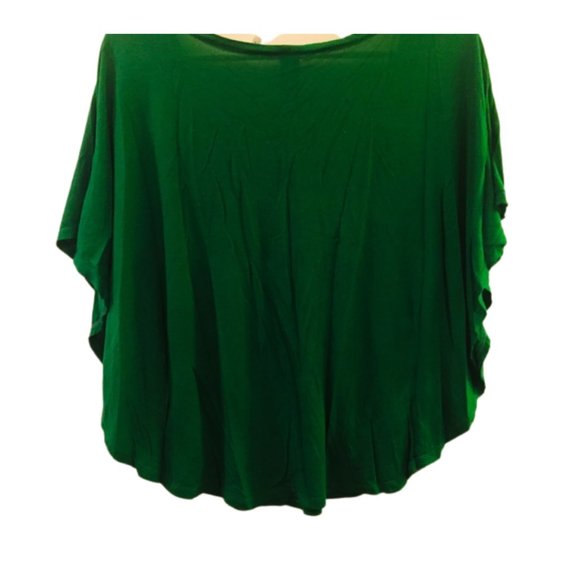 H&M Green Flowy Poncho Blouse - Picture 2 of 3